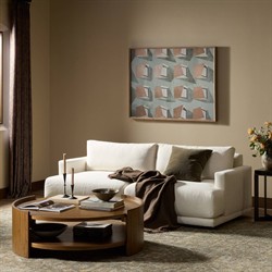 Jennings Modern Classic Cream Crypton Sofa - 85"|
