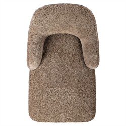 Justine Modern Classic Taupe Shearling Chaise Lounge|