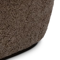 Justine Modern Classic Taupe Shearling Chaise Lounge|