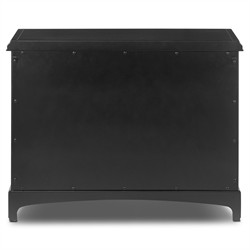 Kurk Updated Traditional Black Iron Nightstand|