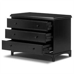 Kurk Updated Traditional Black Iron Nightstand|