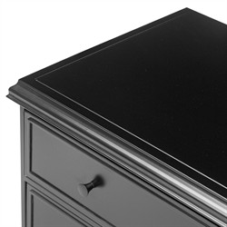 Kurk Updated Traditional Black Iron Nightstand|