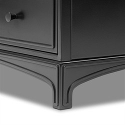 Kurk Updated Traditional Black Iron Nightstand|