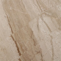 Lando Modern Classic Beige Marble Brown Wood Nightstand|