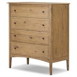 Adelaide Rustic Lodge Brown Aged Oak Tall Dresser|