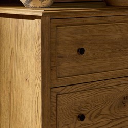Adelaide Rustic Lodge Brown Aged Oak Tall Dresser|