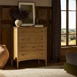 Adelaide Rustic Lodge Brown Aged Oak Tall Dresser|