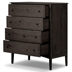 Adelaide Rustic Lodge Smoked Black Oak Tall Dresser|