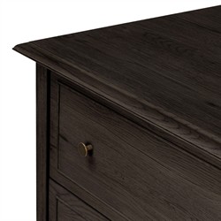 Adelaide Rustic Lodge Smoked Black Oak Tall Dresser|