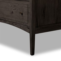 Adelaide Rustic Lodge Smoked Black Oak Tall Dresser|