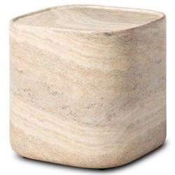 Manor Modern Classic Grey Concrete Block Outdoor End Table|