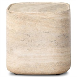 Manor Modern Classic Grey Concrete Block Outdoor End Table|