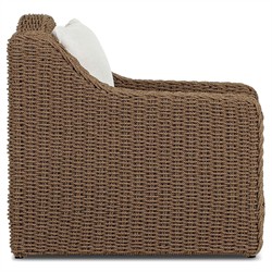 Marina Coastal Beach Cream Woven Outdoor Lounge Chair|
