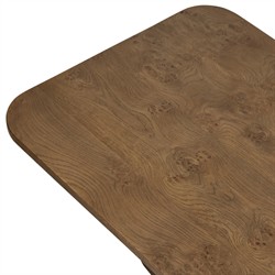 Morley Modern Classic Brown Burl Oak Rectangular Coffee Table|