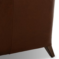 Neera Updated Traditional Brown Leather Wingback Recliner|