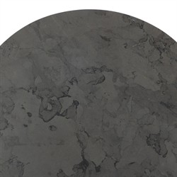 Nina Updated Traditional Grey Marble Black Iron Drink Table|