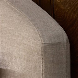 Oasley Updated Traditional Beige Slipcovered Bed - Queen|