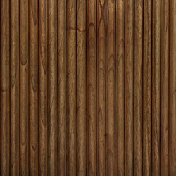 Ona Rustic Lodge Brown Wood Reeded Round Coffee Table|