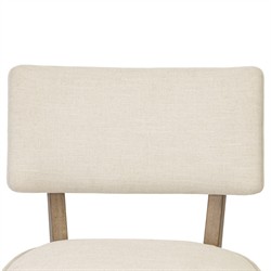 Andy Modern Classic Cream Performance Brown Wood Counter Stool|