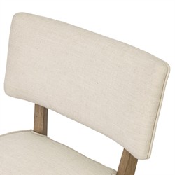 Andy Modern Classic Cream Performance Brown Wood Counter Stool|