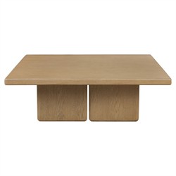 Pecos Modern Classic Light Wash Oak Square Coffee Table|