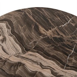 Ponce Modern Classic Brown Marble Oval Desk|