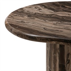 Ponce Modern Classic Brown Marble Oval Desk|