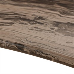 Ponce Modern Classic Brown Marble Oval Desk|