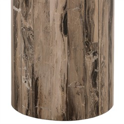 Ponce Modern Classic Brown Marble Oval Desk|