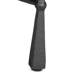 Rayna Updated Traditional Grey Marble Black Iron Oval Coffee Table|