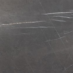 Rayna Updated Traditional Grey Marble Black Iron Oval Coffee Table|