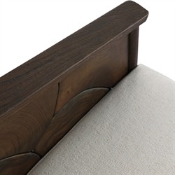 Ridge Rustic Lodge Dark Brown Teak Outdoor Sofa - 58"|