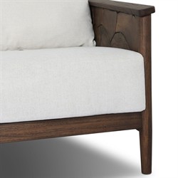 Ridge Rustic Lodge Dark Brown Teak Outdoor Sofa - 58"|