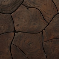 Ridge Rustic Lodge Dark Brown Teak Outdoor Sofa - 58"|