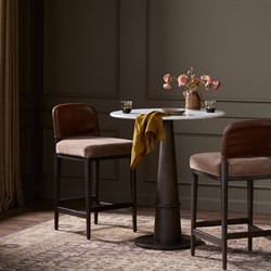 Ryver Modern Classic Brown Velvet Counter Stool|