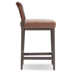 Ryver Modern Classic Brown Velvet Counter Stool|