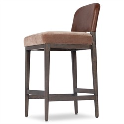 Ryver Modern Classic Brown Velvet Counter Stool|