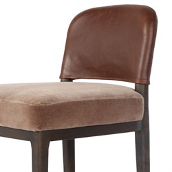 Ryver Modern Classic Brown Velvet Counter Stool|