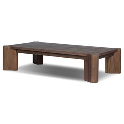 Soho Modern Classic Brown Teak Rectangular Outdoor Coffee Table|