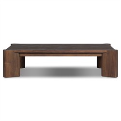 Soho Modern Classic Brown Teak Rectangular Outdoor Coffee Table|