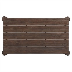 Soho Modern Classic Brown Teak Rectangular Outdoor Coffee Table|