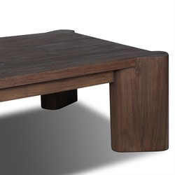 Soho Modern Classic Brown Teak Rectangular Outdoor Coffee Table|