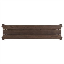 Soho Modern Classic Brown Teak Rectangular Outdoor Console Table|