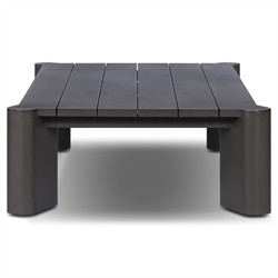 Soho Modern Classic Bronze Aluminum Rectangular Outdoor Coffee Table|