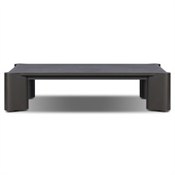 Soho Modern Classic Bronze Aluminum Rectangular Outdoor Coffee Table|
