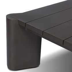 Soho Modern Classic Bronze Aluminum Rectangular Outdoor Coffee Table|