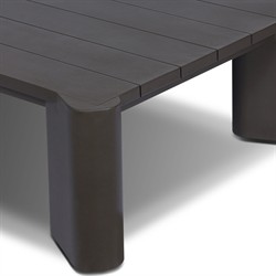 Soho Modern Classic Bronze Aluminum Rectangular Outdoor Coffee Table|