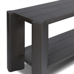 Soho Modern Classic Bronze Aluminum Rectangular Outdoor Console Table|