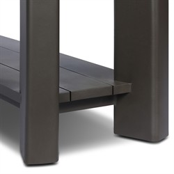 Soho Modern Classic Bronze Aluminum Rectangular Outdoor Console Table|