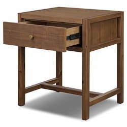 Timmy Rustic Lodge Brown Acacia Wood Small Nightstand|